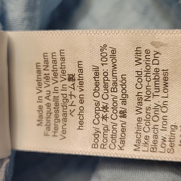 J. Crew Light Blue Tiered Gauzy Maxi Dress Matching Cloth Belt Pockets Size 2 - Picture 7 of 7